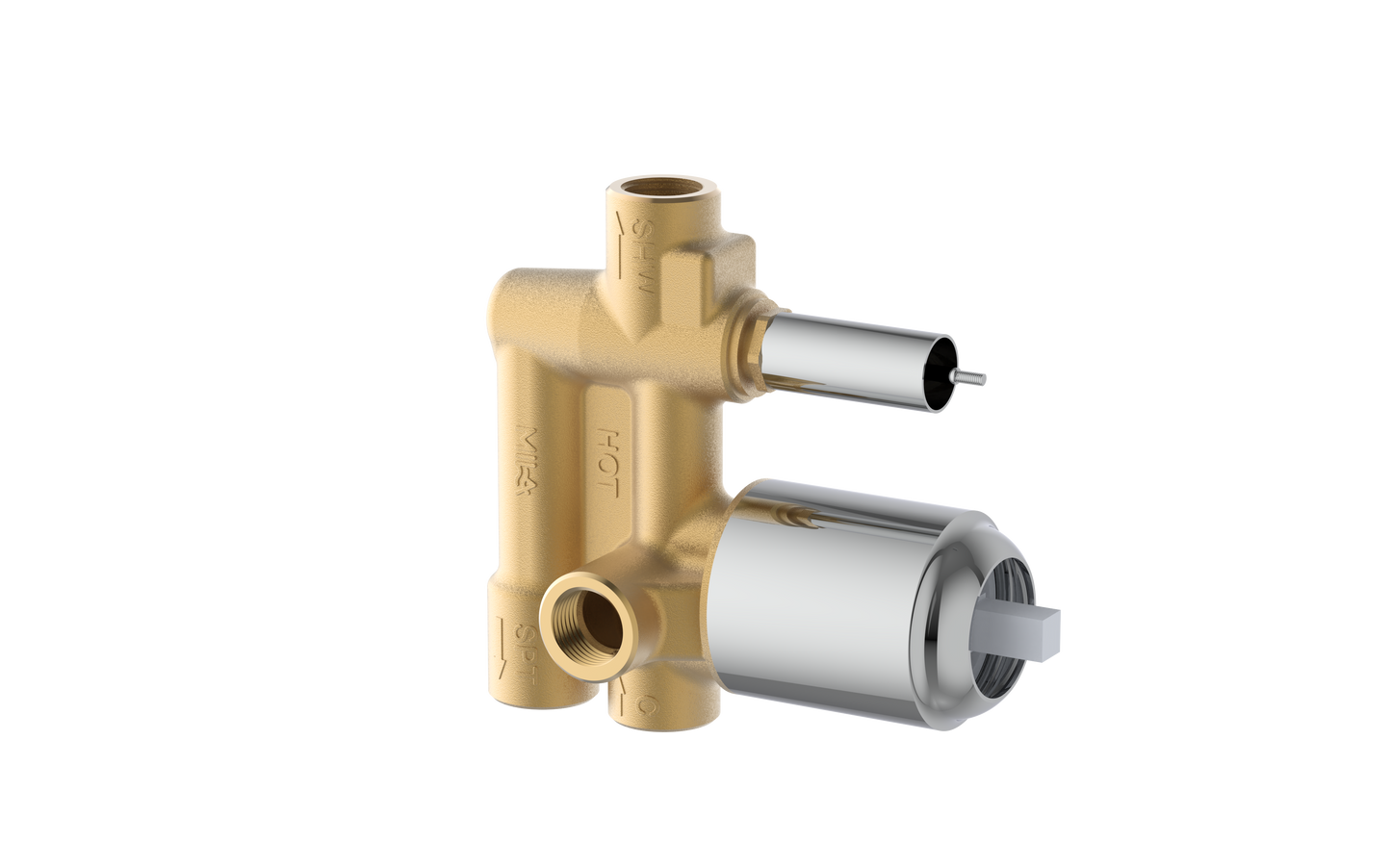 Turbo Concealed Body - Single Lever Diverter - 3 Inlet