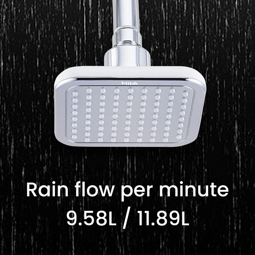 MILA Classique Shower Head - MSXX0002CM, Shower Head surface with a white chrome face connector, Single Function