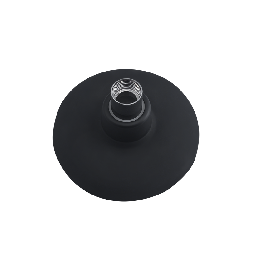 MILA Premier (Matte Black) Shower Head - MSXX0001BK, Shower Head surface, Single Function, Grey Head with Chrome Back, Single flow