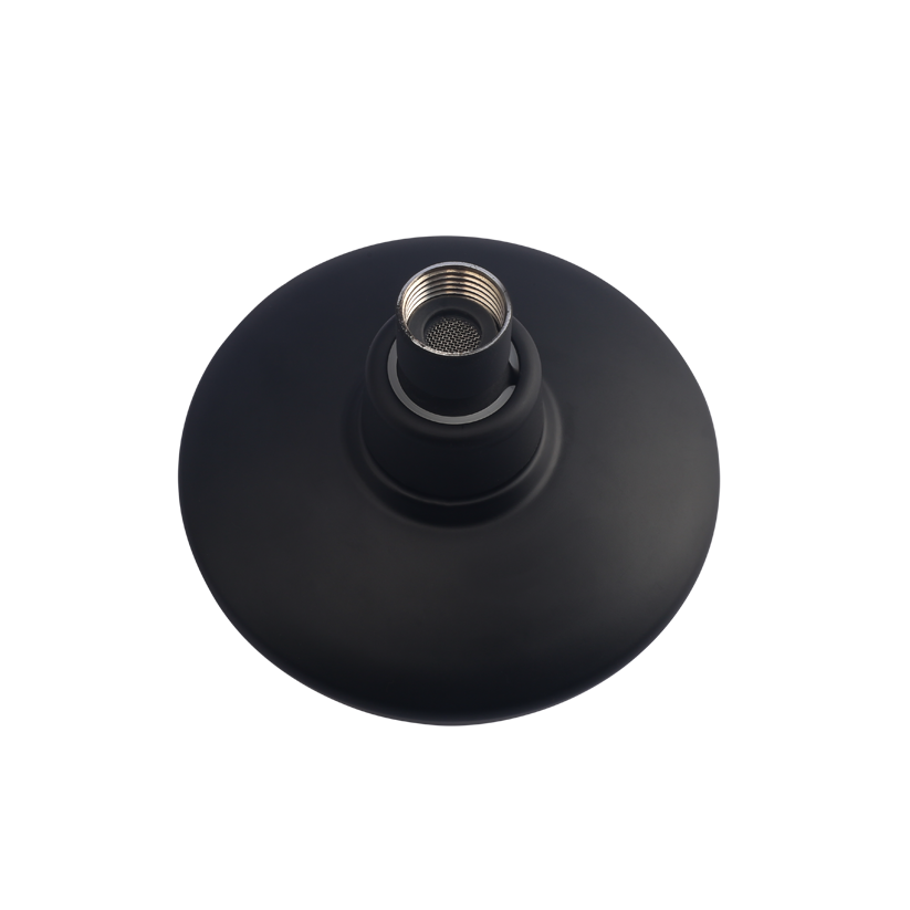 MILA Premier (Black and Grey) Shower Head - MSXX0001GY, Shower Head surface, Single Function, Grey Head with Chrome Back, Single flow