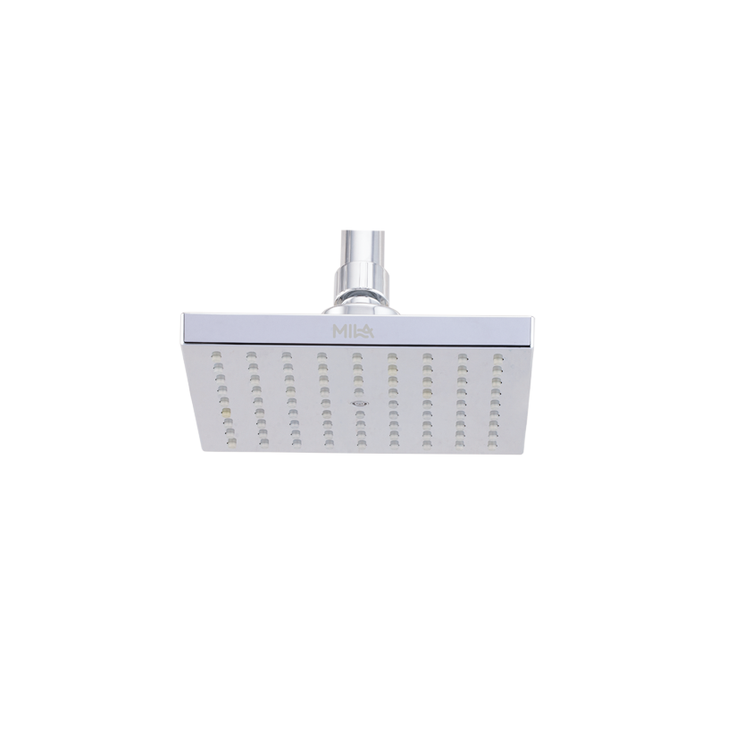 Mila Floro Rain Shower, Rain shower with Air Pressure, ABS shower head surface, Chrom face with grey back cover, MSXX0302CM, Single Function, 150*150mm