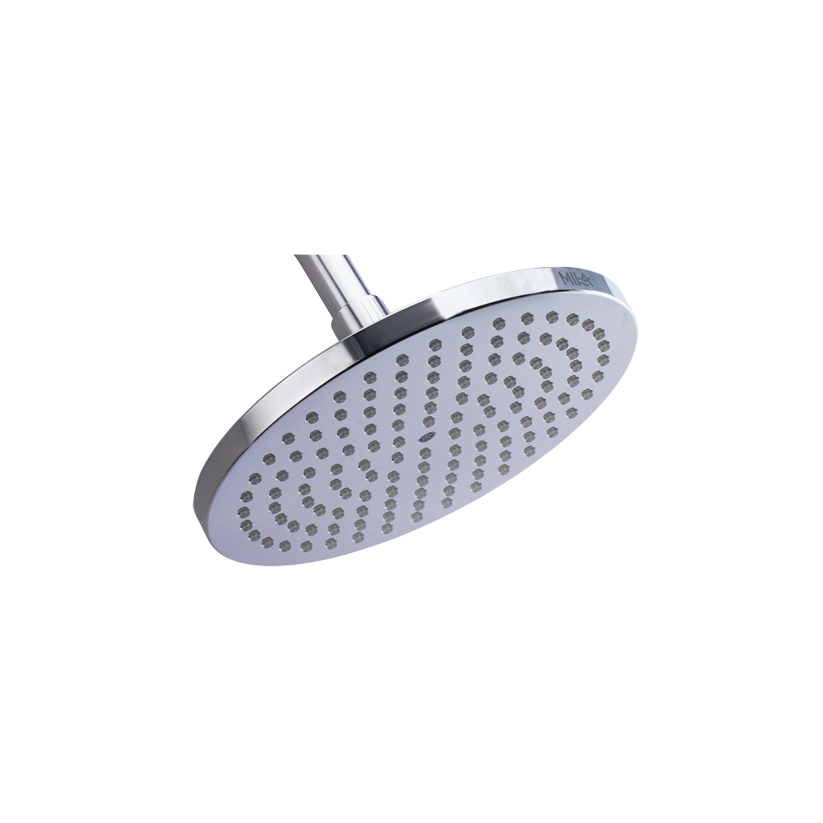 Mila Disque Rain Shower, rains shower with air pressure, ABS shower head surface, chrome face with grey back cover, MSXX0301CM, Single Function, Φ 200mm