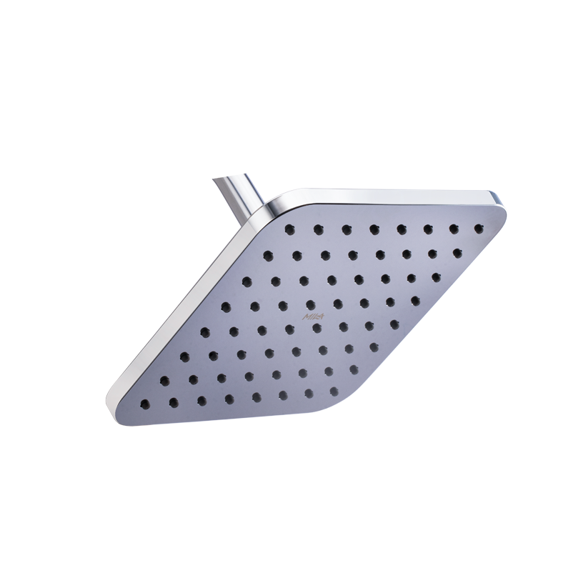 Mila Serene Rain Shower, ABS Shower Head Surface, Single Function, Chrome Rain Shower Head, 205x205 mm, Full Spray with Flow Control, MSXX0308CM
