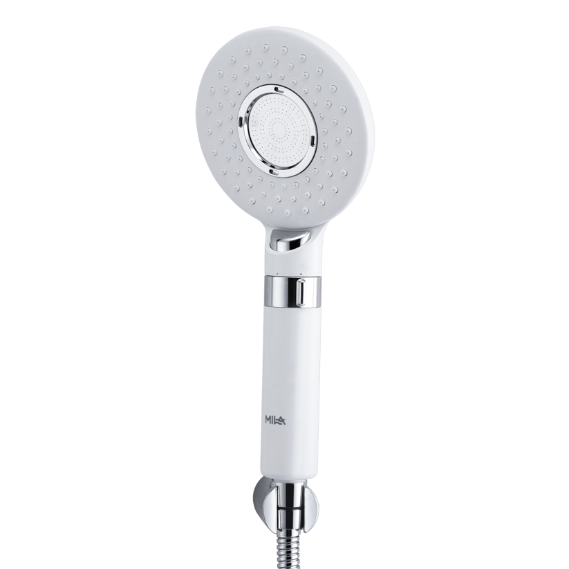 MILA Blanc Hand Shower - MBHC0204WT, Matt White Hand Shower, Multi Function, 3 Function Filter Shower: Rain/Center Water/Slow Stop Water