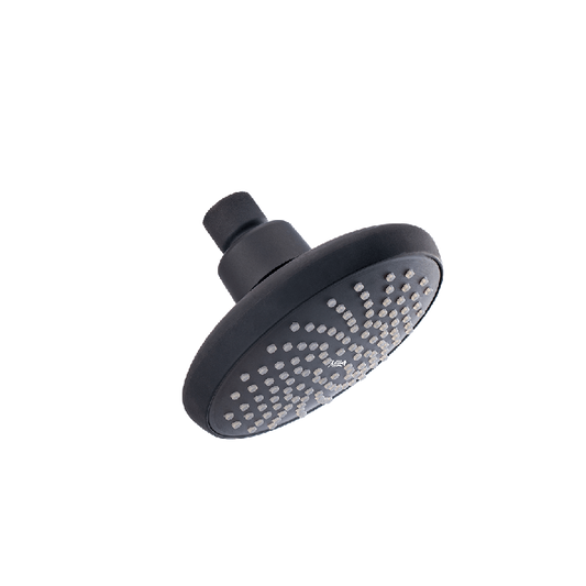MILA Premier (Matte Black) Shower Head - MSXX0001BK, Shower Head surface, Single Function, Grey Head with Chrome Back, Single flow