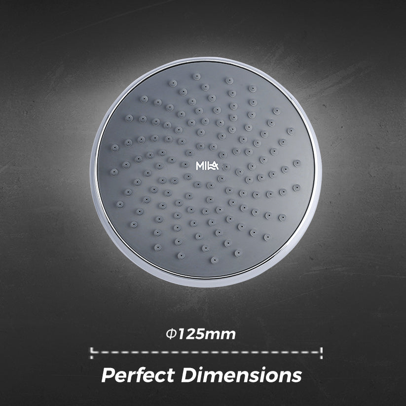 MILA Premier (Chrome) Shower Head - MSXX0001CM, Shower head surface, Single Function, Grey Head with Chrome Back, Single flow
