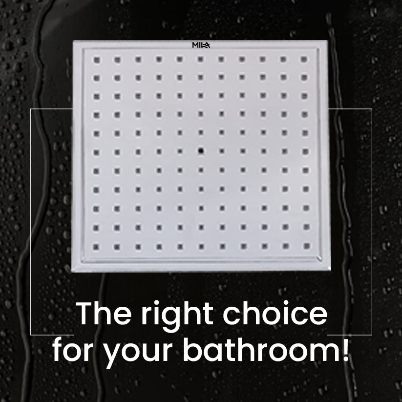 Mila Sleek Rain Shower, Shower Head surface with Chrome Rain Shower Head, MSXX0307CM, Single Function, 210 * 210mm