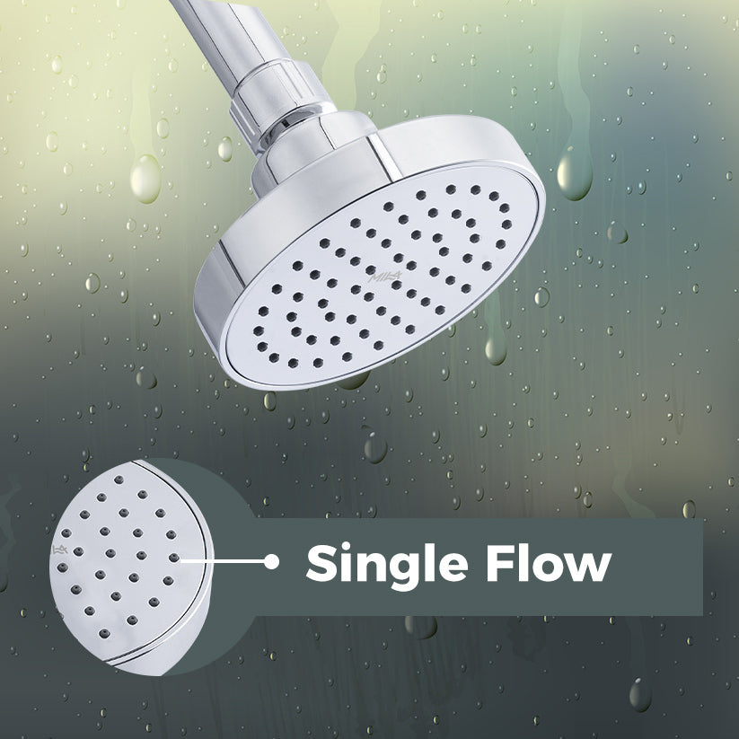 MILA Spheri Shower Head - MSXX0006CM, Shower Head surface, Single Function, Chrome Rain Shower Head, Single flow