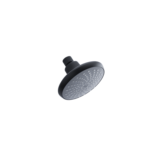 MILA Premier (Black and Grey) Shower Head - MSXX0001GY, Shower Head surface, Single Function, Grey Head with Chrome Back, Single flow