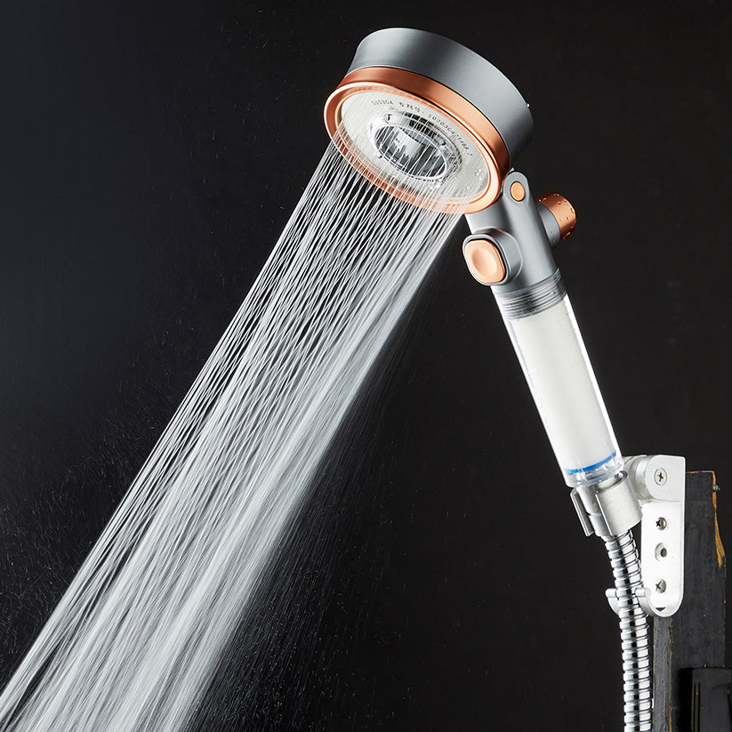 Mila Aquaflex Hand Shower- MBHC0207CR, Hand Shower With Double Sided Water Outlet, Chrome and Copper Finish, 3 Function Filter Shower: Mist Spray/Rain/High Pressure Spray