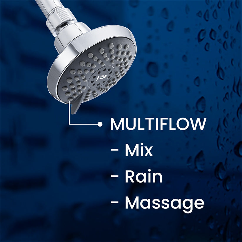MILA Bleu Shower Head - MSXX0104CM, Shower Head, Three Function: Massage/Rain/Mix