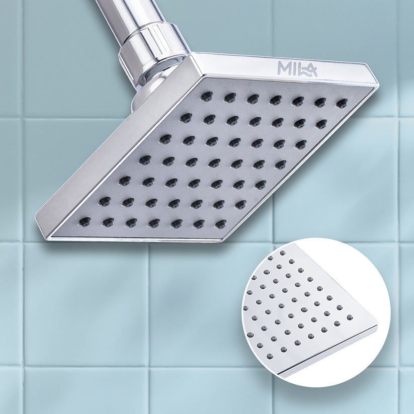 MILA Drizzle Shower Head - MSXX0005CM, Shower Head surface, Single Function, Chrome Rain Shower Head, Single flow