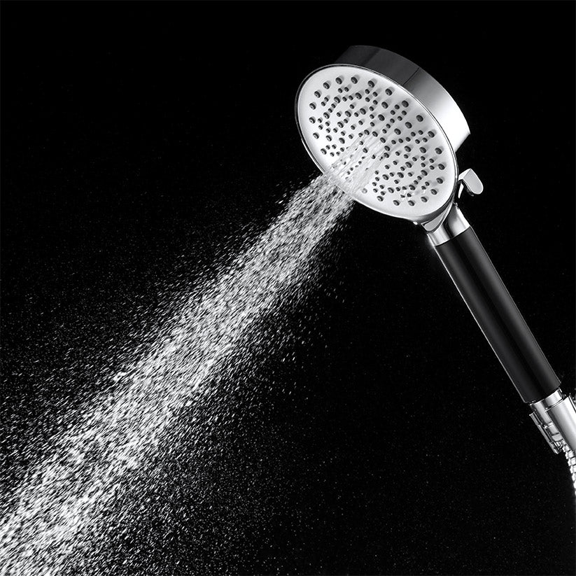 MILA Midnight Hand Shower - MBHC0205CM, Matt Black and Chrome Hand Shower, Multi Function, 5 Function Filter Shower: Rain/Boost Water/Shock Water/Mix