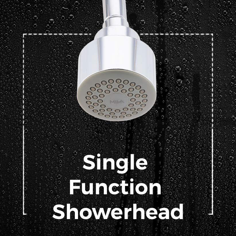 Mila Presso Shower Head- ABS shower head surface with chrome finish, Single function, MSXXC0003, rain flow