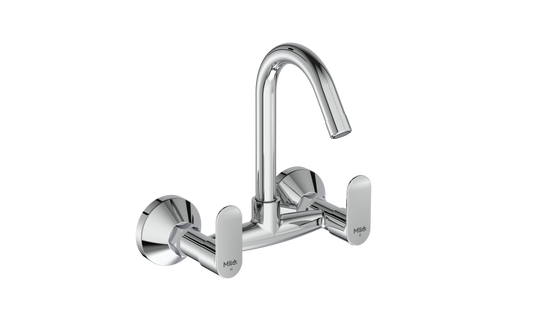 Bijou Two-Handle Kitchen Mixer (Wall Mount)