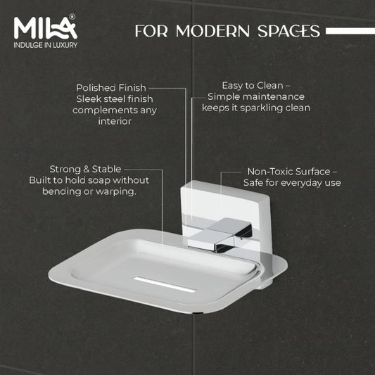 Floro Soap Dish (Steel)