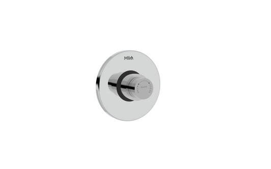 Turbo Single Flush Valve - Concealed Push Type (32mm) with Round Flange