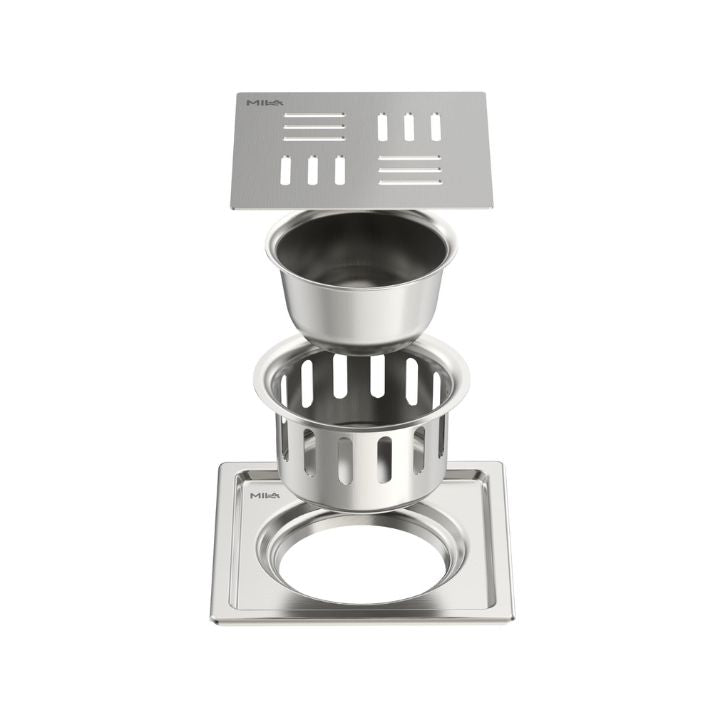 Essential - 2 Pcs Bowl With 5-Inch Floor Drain