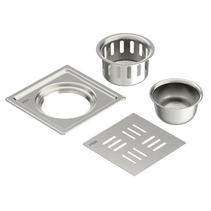 Essential - 2 Pcs Bowl With 6-Inch Floor Drain