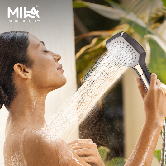 MILA Vista Hand Shower - MBHC0201CM, Hand Shower with Chrome Hand Shower, Multi Function, Inner Spray/+1st Outer Spray /+1st & 2nd outer Spray/Full Spray