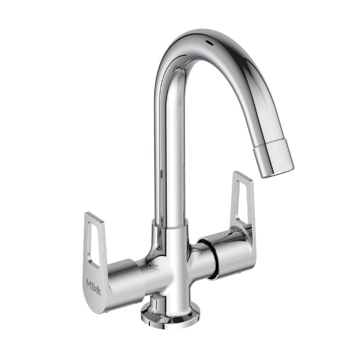 Floro Two-Handle Central Hole Basin Mixer