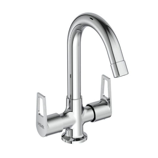 Floro Two-Handle Central Hole Basin Mixer