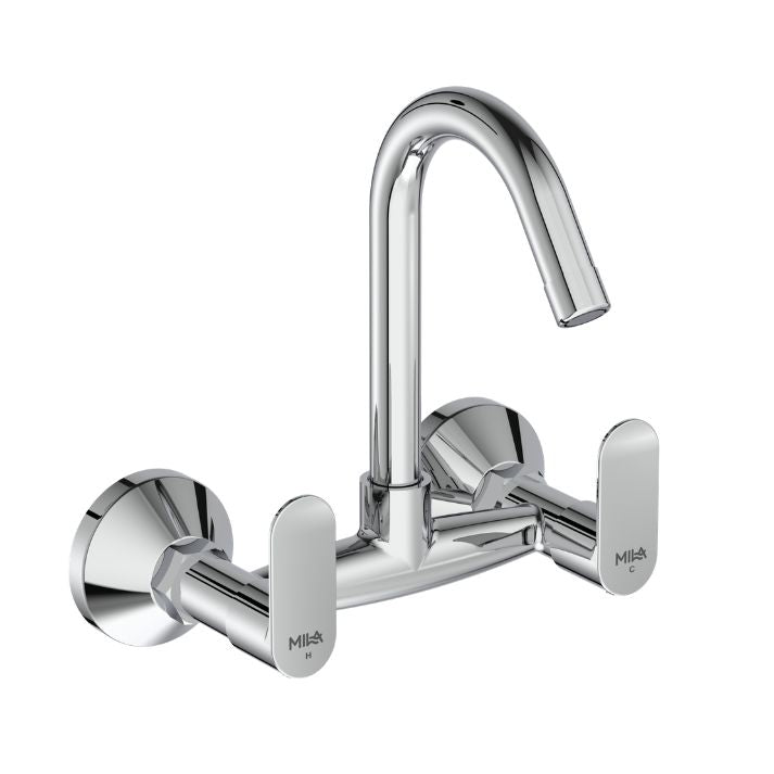 Bijou Two-Handle Kitchen Mixer (Wall Mount)
