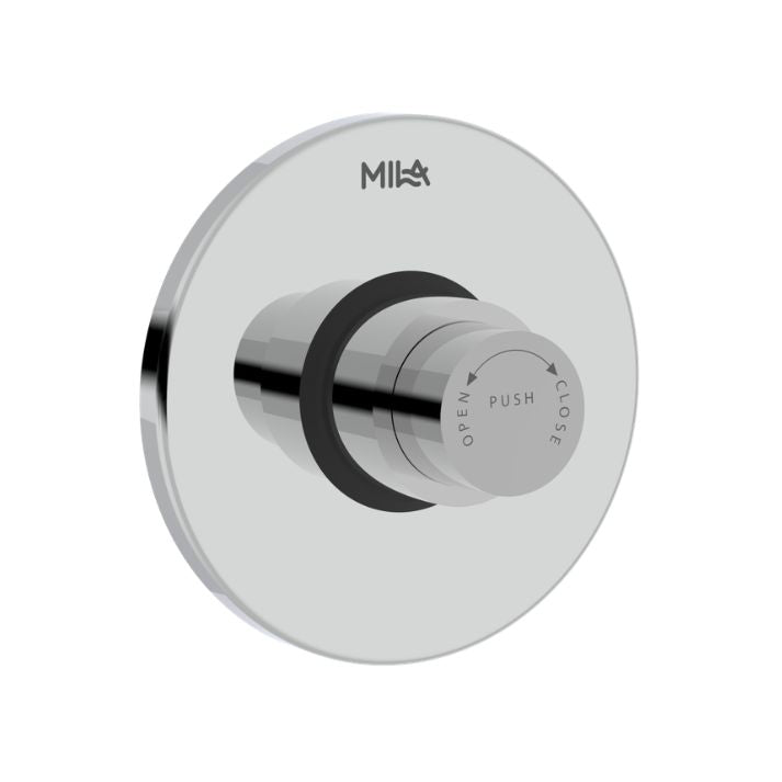 Turbo Single Flush Valve - Concealed Push Type (32mm) with Round Flange
