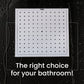 Mila Sleek Rain Shower, Shower Head surface with Chrome Rain Shower Head, MSXX0307CM, Single Function, 210 * 210mm