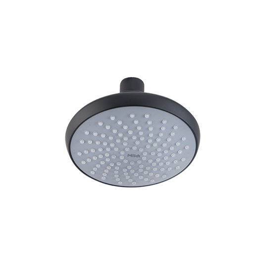 MILA Premier (Black and Grey) Shower Head - MSXX0001GY, Shower Head surface, Single Function, Grey Head with Chrome Back, Single flow