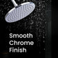 Mila Disque Rain Shower, rains shower with air pressure, ABS shower head surface, chrome face with grey back cover, MSXX0301CM, Single Function, Φ 200mm