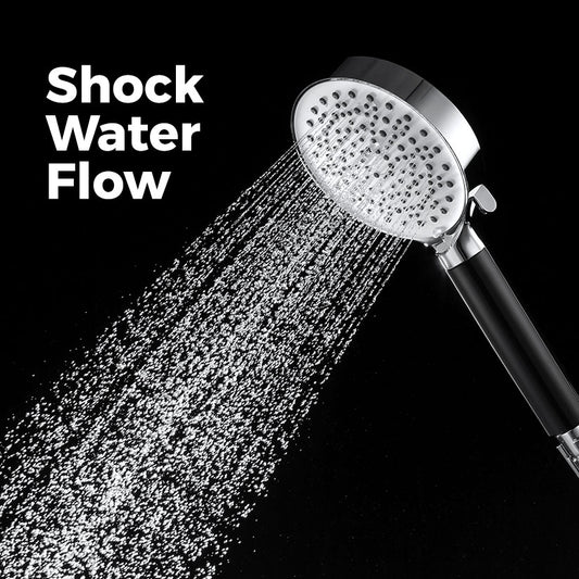 MILA Midnight Hand Shower - MBHC0205CM, Matt Black and Chrome Hand Shower, Multi Function, 5 Function Filter Shower: Rain/Boost Water/Shock Water/Mix