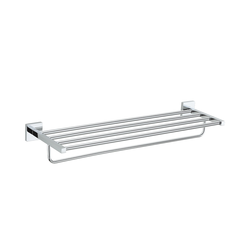 MILA Floro Towel Rack 24 inch - Square - SS304 Chrome        Chrome Plated        MAXX7011CM        Towel Rack 24"