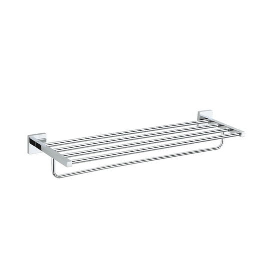 MILA Floro Towel Rack 24 inch - Square - SS304 Chrome        Chrome Plated        MAXX7011CM        Towel Rack 24"