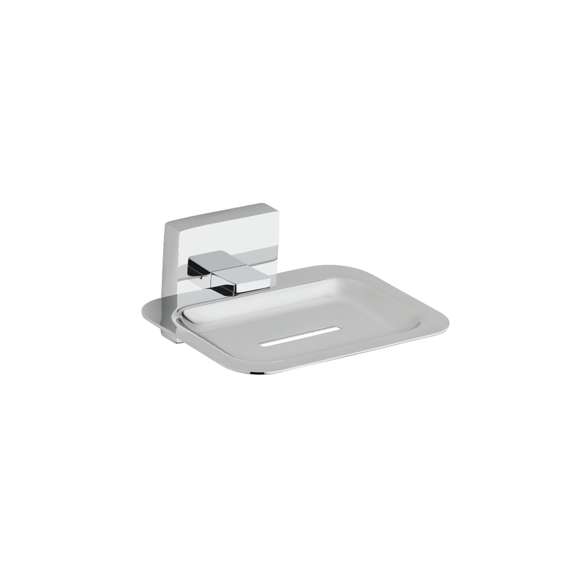 MILA Floro Soap Dish - Square - SS304 Chrome        Chrome Plated        MAXX7007CM        Soap Dish - Steel